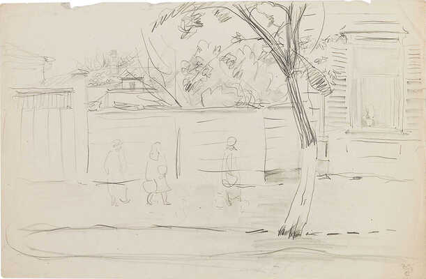 Митрохин Дмитрий Исидорович. Ленинград. Двор на Пушкарской